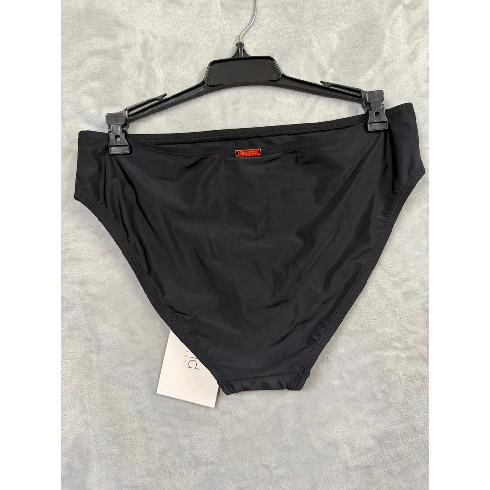 NWT Beyond Control Bikini Bottoms Womens Black Tummy Control Sculpting 6 $60
